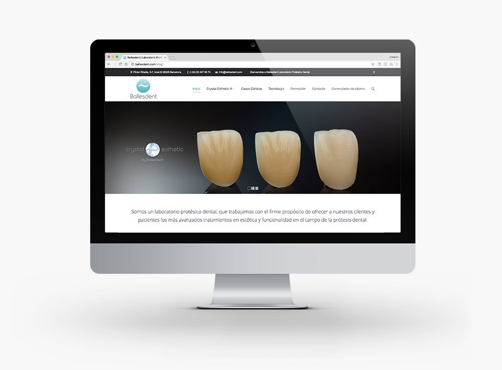 Diseño Web Ballesdent Laboratorio Protésico Dental - Docmedia Marketing Dental